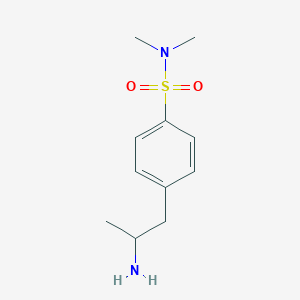 molecular formula C11H18N2O2S B13115282 4-(2-aminopropyl)-N,N-dimethylbenzenesulfonamide 