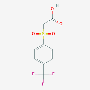 molecular formula C9H7F3O4S B131153 [4-(Trifluoromethyl)benzene-1-sulfonyl]acetic acid CAS No. 156497-87-9
