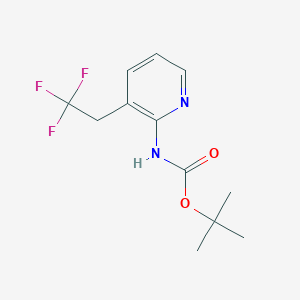 molecular formula C12H15F3N2O2 B13115305 tert-Butyl (3-(2,2,2-trifluoroethyl)pyridin-2-yl)carbamate 