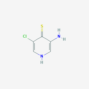 molecular formula C5H5ClN2S B13115310 3-Amino-5-chloropyridine-4-thiol 