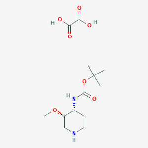 tert-butylN-[(3S,4R)-3-methoxy-4-piperidyl]carbamate;oxalicacid