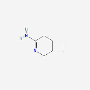 molecular formula C7H12N2 B13115343 3-Azabicyclo[4.2.0]oct-3-en-4-amine 