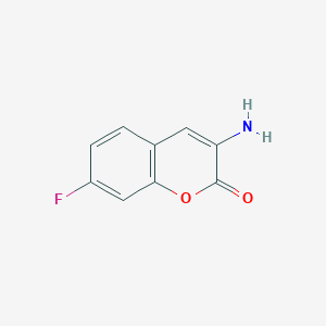 molecular formula C9H6FNO2 B13115390 3-Amino-7-fluoro-2H-chromen-2-one 