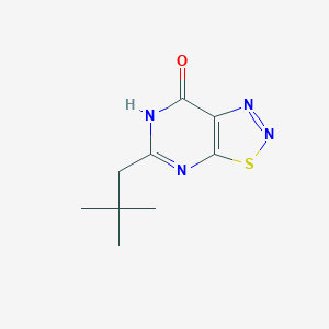 molecular formula C9H12N4OS B13115413 5-(2,2-Dimethylpropyl)[1,2,3]thiadiazolo[5,4-d]pyrimidin-7(2H)-one CAS No. 61457-21-4