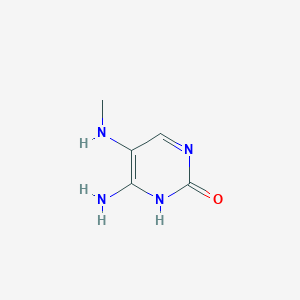 molecular formula C5H8N4O B13115419 4-Amino-5-(methylamino)pyrimidin-2-ol CAS No. 527673-46-7