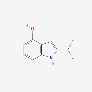 molecular formula C9H7F2NO B13115454 2-(Difluoromethyl)-1H-indol-4-ol 