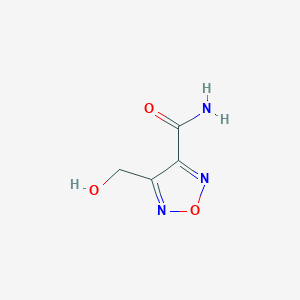 molecular formula C4H5N3O3 B13115456 4-(Hydroxymethyl)-1,2,5-oxadiazole-3-carboxamide CAS No. 73314-63-3