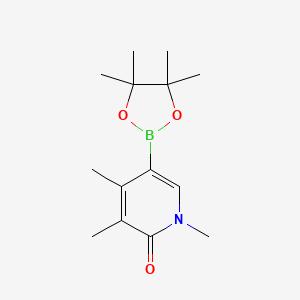 molecular formula C14H22BNO3 B13115471 1,3,4-Trimethyl-5-(4,4,5,5-tetramethyl-1,3,2-dioxaborolan-2-yl)pyridin-2(1H)-one 