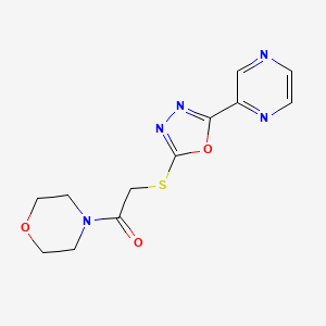 1-Morpholino-2-((5-(pyrazin-2-yl)-1,3,4-oxadiazol-2-yl)thio)ethanone