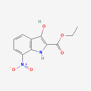 molecular formula C11H10N2O5 B13115484 Ethyl3-hydroxy-7-nitro-1H-indole-2-carboxylate 