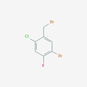 molecular formula C7H4Br2ClF B13115543 5-Bromo-2-chloro-4-fluorobenzyl bromide 