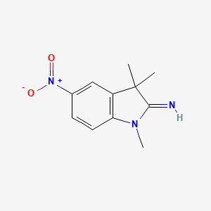 molecular formula C11H13N3O2 B13115554 1,3,3-Trimethyl-5-nitroindolin-2-imine 