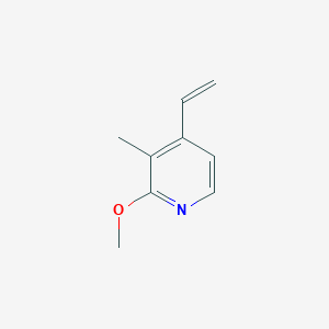 molecular formula C9H11NO B13115605 2-Methoxy-3-methyl-4-vinylpyridine 