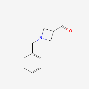 molecular formula C12H15NO B13115632 1-(1-Benzylazetidin-3-yl)ethan-1-one 