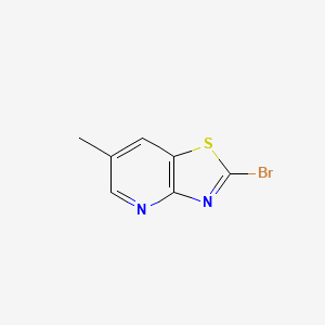 molecular formula C7H5BrN2S B13115650 2-Bromo-6-methylthiazolo[4,5-b]pyridine CAS No. 1206250-27-2