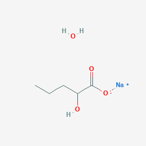 molecular formula C5H11NaO4 B13115769 Sodium2-hydroxypentanoatexhydrate 