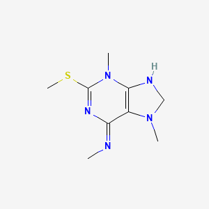 molecular formula C9H15N5S B13115777 N,3,7-Trimethyl-2-(methylthio)-7,8-dihydro-3H-purin-6-amine 