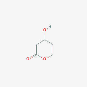 molecular formula C5H8O3 B13115778 4-hydroxytetrahydro-2H-pyran-2-one CAS No. 61892-56-6