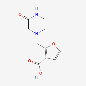 2-((3-Oxopiperazin-1-yl)methyl)furan-3-carboxylicacid