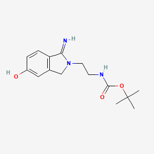 molecular formula C15H21N3O3 B13115799 tert-Butyl (2-(5-hydroxy-1-iminoisoindolin-2-yl)ethyl)carbamate CAS No. 2044705-14-6