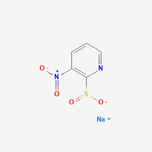 molecular formula C5H3N2NaO4S B13115847 Sodium 3-nitropyridine-2-sulfinate 