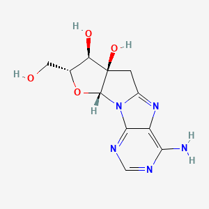 (11R,12R,13R,15R)-6-amino-13-(hydroxymethyl)-14-oxa-1,3,5,8-tetrazatetracyclo[7.6.0.02,7.011,15]pentadeca-2,4,6,8-tetraene-11,12-diol