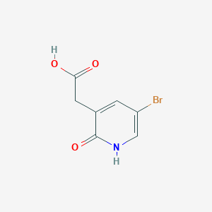 molecular formula C7H6BrNO3 B13115882 2-(5-bromo-2-oxo-1H-pyridin-3-yl)acetic acid 