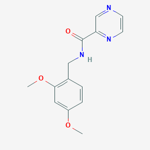 molecular formula C14H15N3O3 B13115913 N-(2,4-Dimethoxybenzyl)-2-pyrazinecarboxamide 