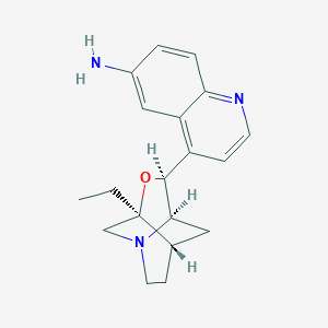 molecular formula C19H23N3O B13115959 4-((1S,3S,5S,6R,8S)-3-Ethyl-4-oxa-1-azatricyclo[4.4.0.03,8]decan-5-yl)quinolin-6-amine 