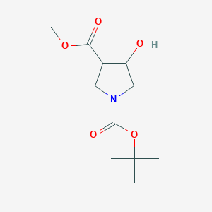 1-(tert-Butyl)3-methyl4-hydroxypyrrolidine-1,3-dicarboxylate