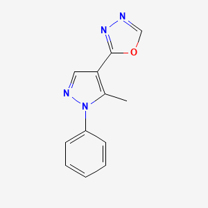 2-(5-Methyl-1-phenyl-1H-pyrazol-4-yl)-1,3,4-oxadiazole