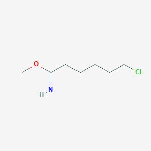 molecular formula C7H14ClNO B13116074 Methyl6-chlorohexanimidate 