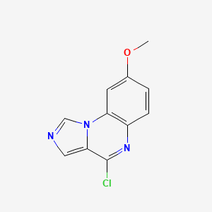 molecular formula C11H8ClN3O B13116080 4-Chloro-8-methoxyimidazo[1,5-a]quinoxaline 