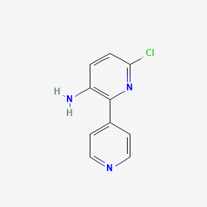 molecular formula C10H8ClN3 B13116095 6-Chloro-[2,4'-bipyridin]-3-amine 