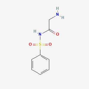 molecular formula C8H10N2O3S B13116099 2-Amino-N-(phenylsulfonyl)acetamide 