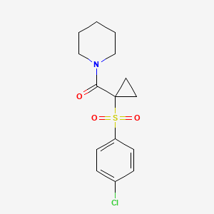 (1-((4-Chlorophenyl)sulfonyl)cyclopropyl)(piperidin-1-yl)methanone