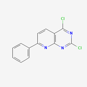 molecular formula C13H7Cl2N3 B13116119 2,4-Dichloro-7-phenylpyrido[2,3-d]pyrimidine 