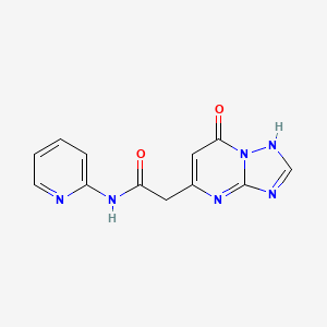 molecular formula C12H10N6O2 B13116129 2-(7-Oxo-1,7-dihydro[1,2,4]triazolo[1,5-a]pyrimidin-5-yl)-N-(pyridin-2-yl)acetamide CAS No. 88373-90-4