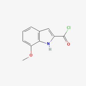 molecular formula C10H8ClNO2 B13116137 7-Methoxy-1H-indole-2-carbonyl chloride CAS No. 84638-87-9