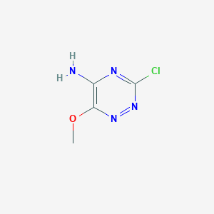 molecular formula C4H5ClN4O B13116155 3-Chloro-6-methoxy-1,2,4-triazin-5-amine CAS No. 824-57-7