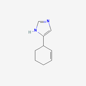 molecular formula C9H12N2 B13116188 4-(Cyclohex-2-en-1-yl)-1H-imidazole 