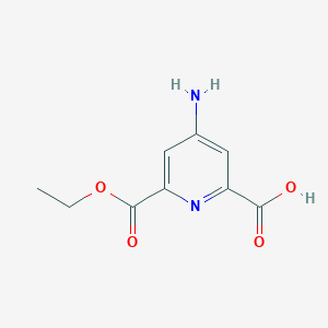 molecular formula C9H10N2O4 B13116193 4-Amino-6-(ethoxycarbonyl)picolinicacid 