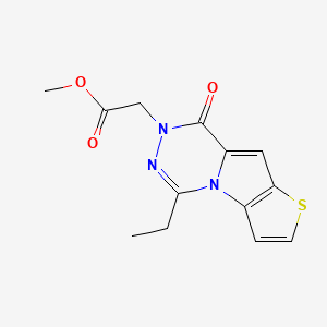 Methyl 2-(12-ethyl-9-oxo-5-thia-1,10,11-triazatricyclo[6.4.0.02,6]dodeca-2(6),3,7,11-tetraen-10-yl)acetate