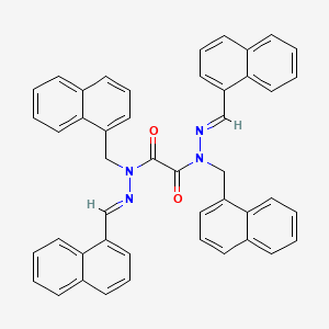 molecular formula C46H34N4O2 B13116243 N1,N2-Bis(naphthalen-1-ylmethyl)-N'1,N'2-bis(naphthalen-1-ylmethylene)oxalohydrazide 