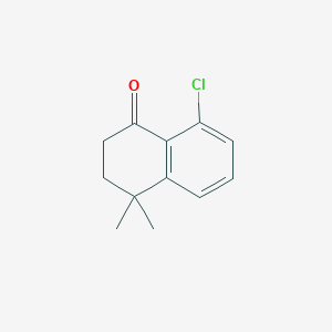 molecular formula C12H13ClO B13116297 8-Chloro-4,4-dimethyl-3,4-dihydronaphthalen-1(2H)-one 