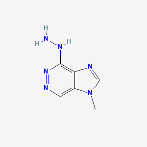 molecular formula C6H8N6 B13116298 4-Hydrazinyl-1-methyl-1H-imidazo[4,5-d]pyridazine 