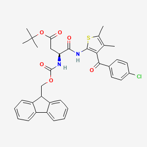 (S)-tert-Butyl 3-((((9H-fluoren-9-yl)methoxy)carbonyl)amino)-4-((3-(4-chlorobenzoyl)-4,5-dimethylthiophen-2-yl)amino)-4-oxobutanoate