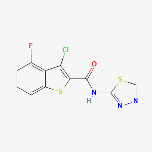 3-chloro-4-fluoro-N-(1,3,4-thiadiazol-2-yl)-1-benzothiophene-2-carboxamide