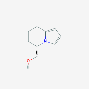 molecular formula C9H13NO B13116359 (S)-(5,6,7,8-Tetrahydroindolizin-5-yl)methanol 