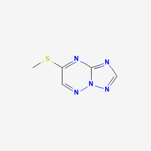 molecular formula C5H5N5S B13116391 7-(Methylsulfanyl)[1,2,4]triazolo[1,5-b][1,2,4]triazine CAS No. 89569-75-5